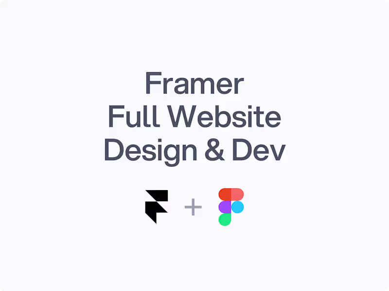 Cover image for Framer Full Website Design & Dev