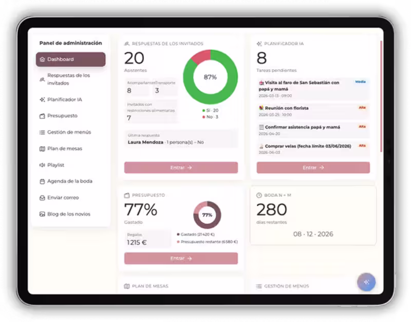 Cover image for Private event operations dashboard (Wedding