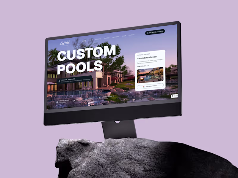 Cover image for Lefeld Custom Pools Template for Contractors