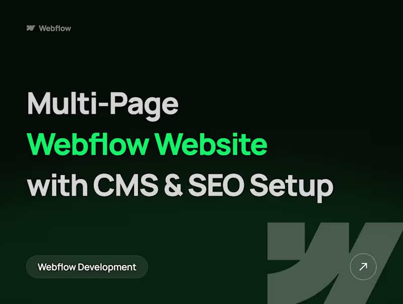 Cover image for Unique Weblfow Website development with CMS setup