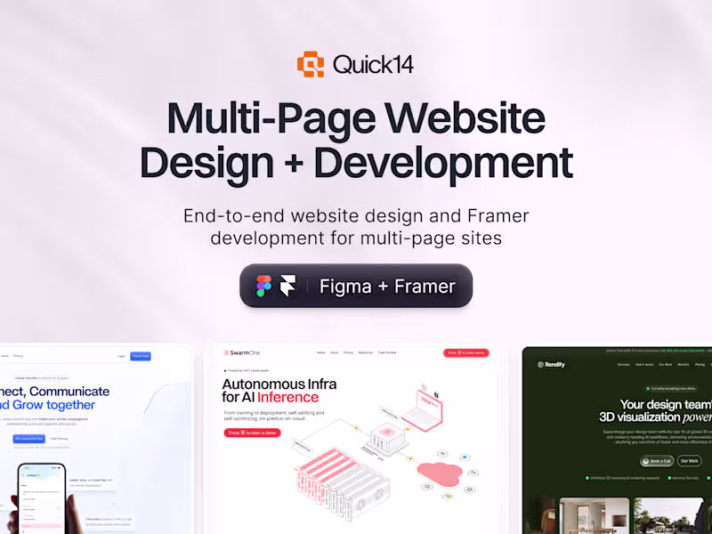 Cover image for Multi-Page Website Design + Framer Development.