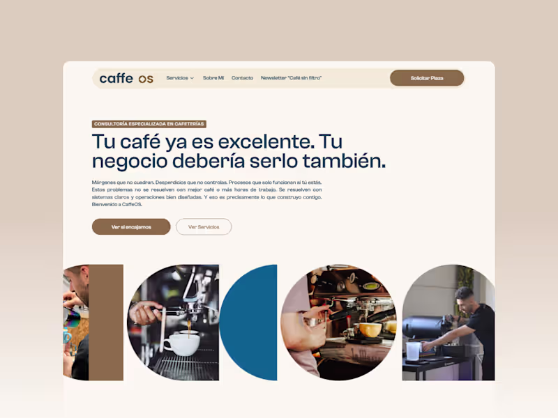 Cover image for Framer template customization for CaffeOs