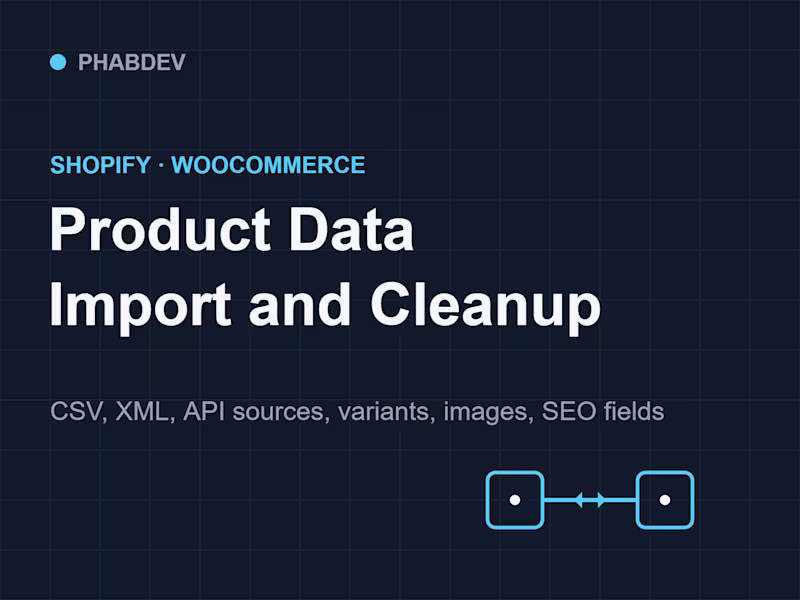 Cover image for Product data import and cleanup for Shopify/WooCommerce