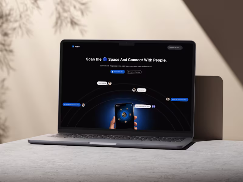 Cover image for Tethxr Mobile App Landing Page Redesign