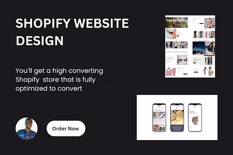 Cover image for Shopify Website Design, Redesign, Develop & Store setup 