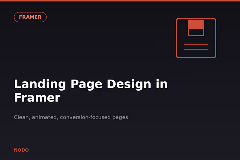 Cover image for Landing Page Design in Framer