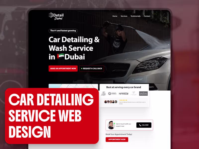 Cover image for Website Design & CRO for Detail Dubai to maximize inquiries.
