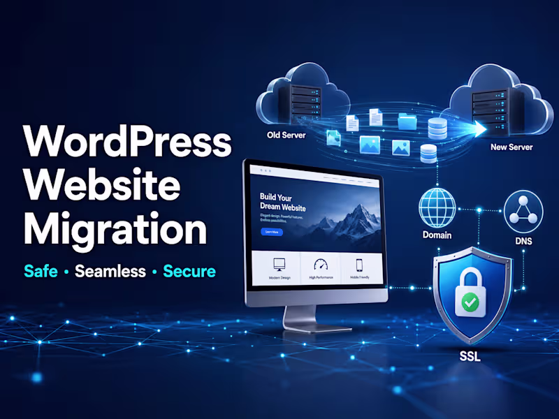 Cover image for WordPress Migration, Domain, DNS & SSL Setup