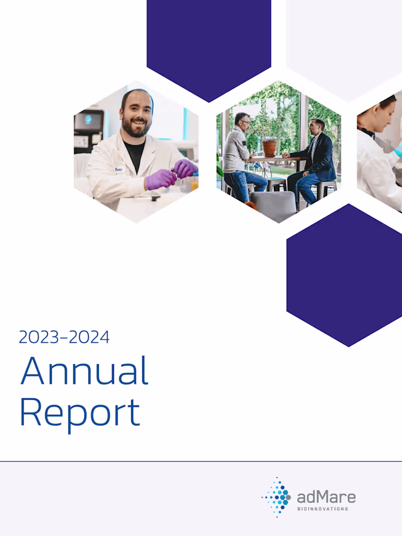 Cover image for adMare BioInnovations Annual Report