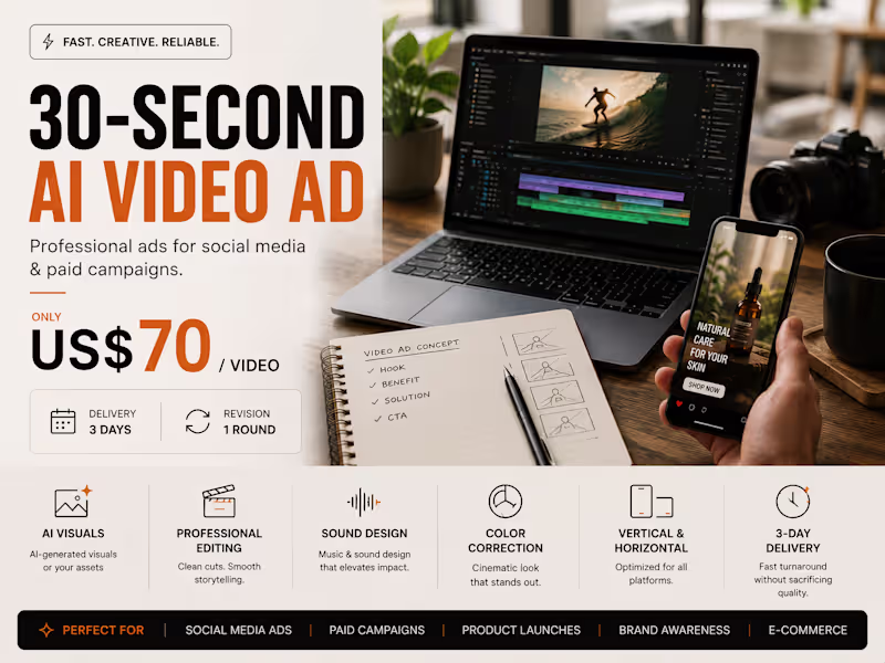 Cover image for 30-Second AI Video Ad