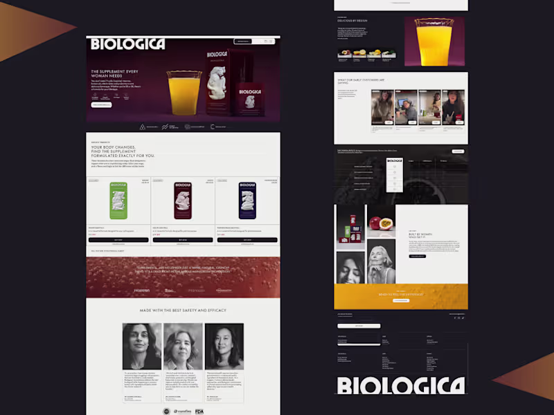 Cover image for Biologica – Website Design
Designed a