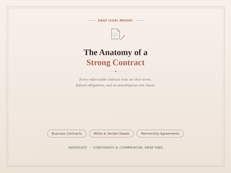 Cover image for The Anatomy of a Contract
Looking