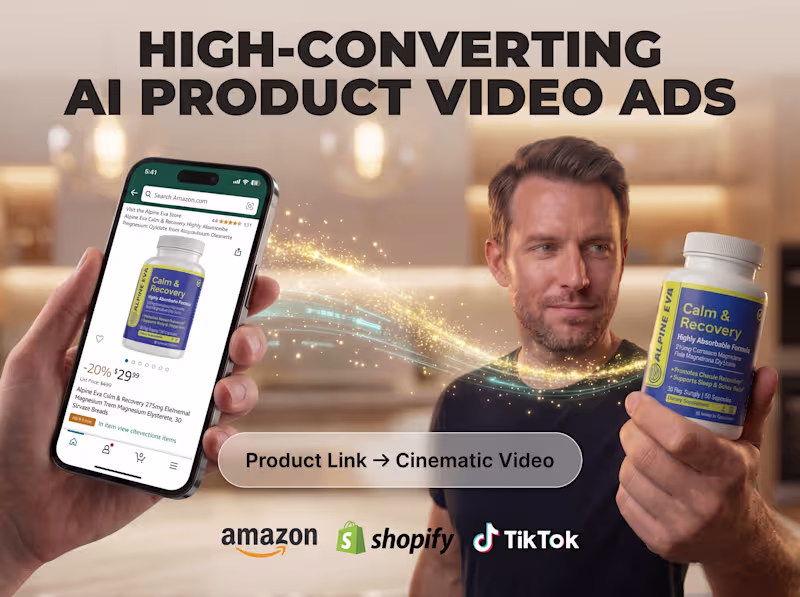 Cover image for AI product video ads for Shopify, Amazon and TikTok
