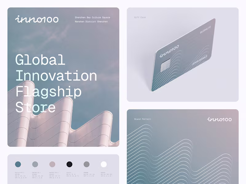 Cover image for Brand identity for INNO100, a