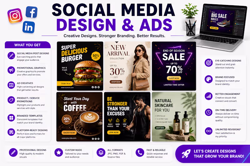 Cover image for Social Media Design & Ads