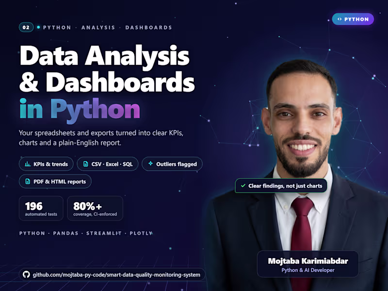 Cover image for Data Analysis & Dashboard in Python