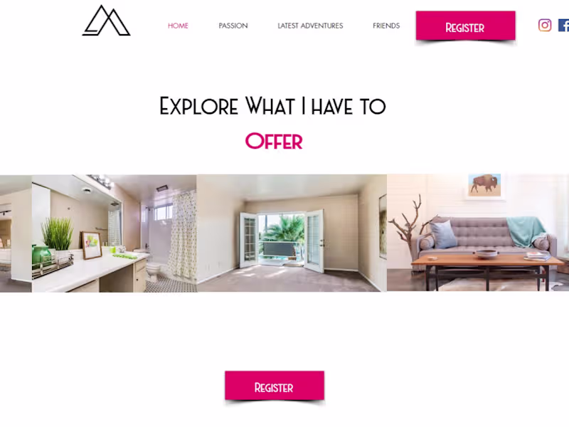Cover image for Vacation rental website concept designed