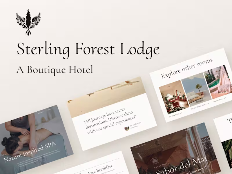 Cover image for Sterling Forest Lodge: Webflow Retreat Website