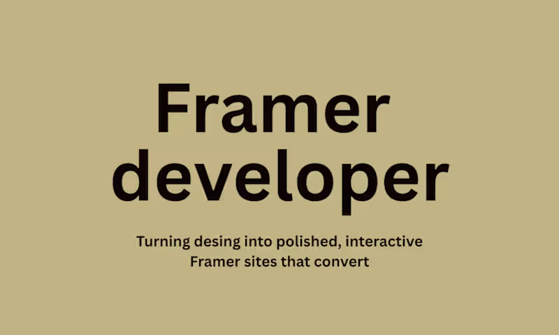 Cover image for Framer Developer