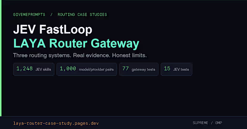 Cover image for JEV + LAYA | Governed AI Model Routing
