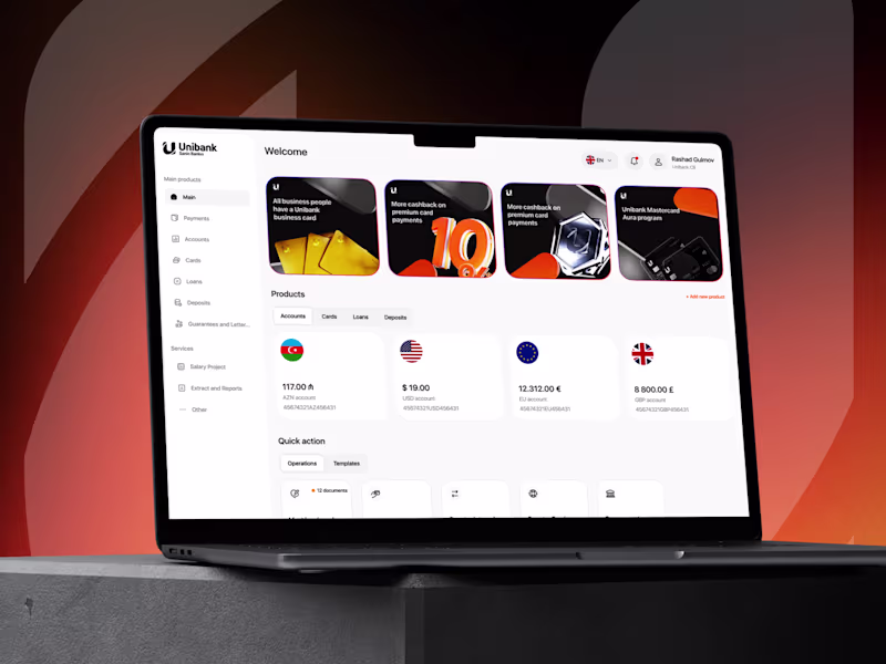 Cover image for Banking | B2B Internet Banking Platform