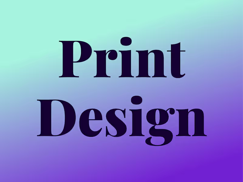 Cover image for Print Design Services