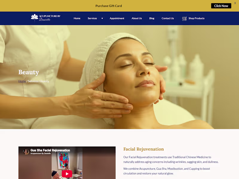 Cover image for Website Redesign for Acupuncture by Danielle