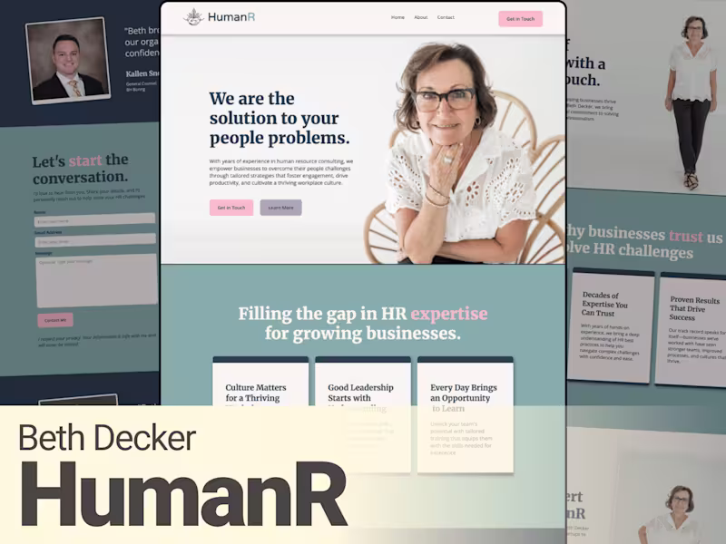 Cover image for HumanR Website Redesign – Built in Webflow