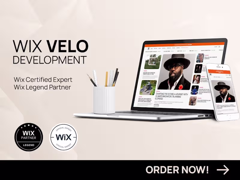 Cover image for You will get a Wix website with custom features using Wix Studio