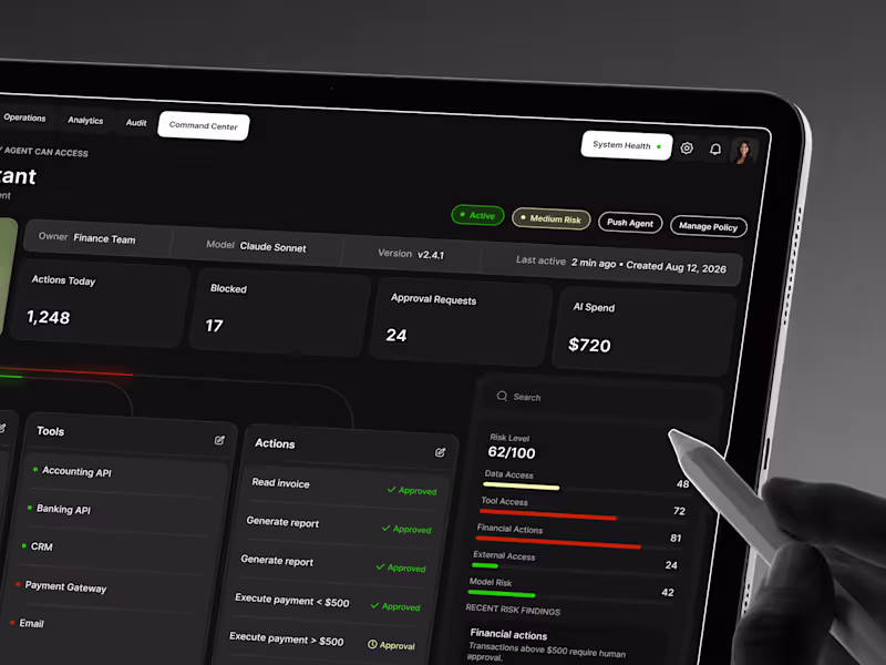 Cover image for AgentGuard — AI Agent Overview & Governance Dashboard