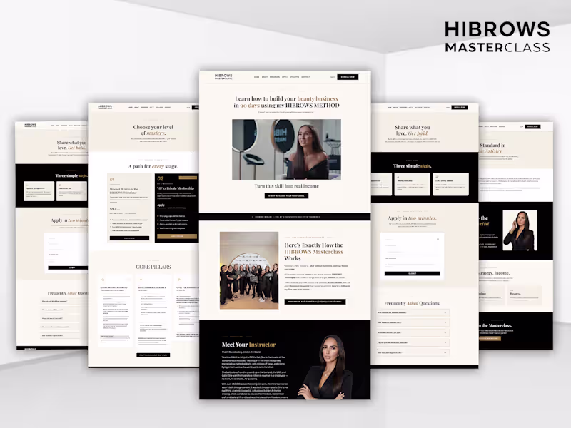 Cover image for HIBROWS Masterclass — A Luxe Beauty-Business Academy on Kajabi