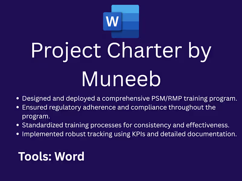 Cover image for Project Charter by Muneeb