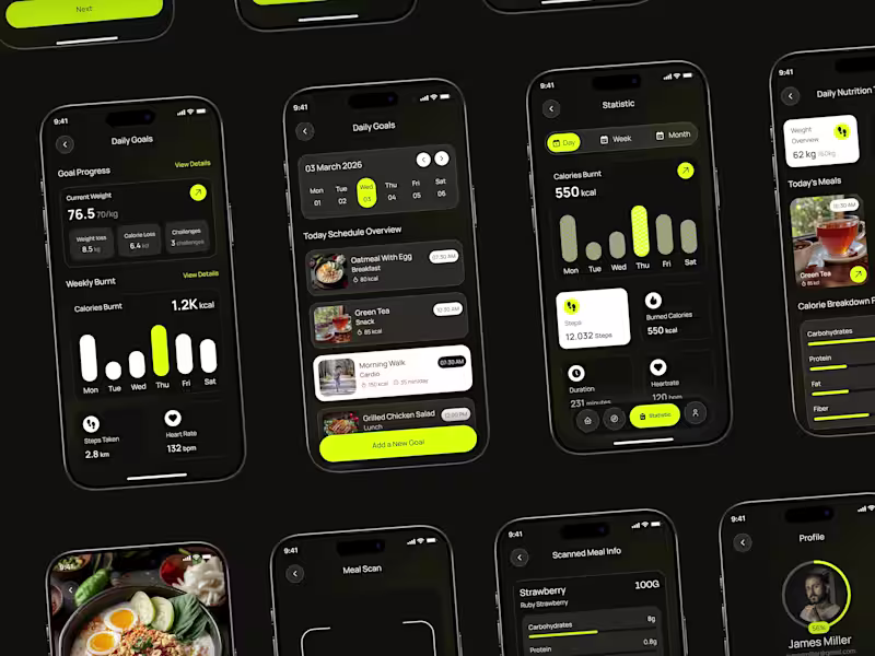 Cover image for Gymflow Fitness Tracker App Design