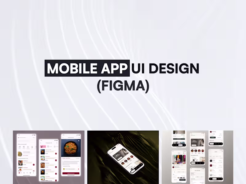 Cover image for Mobile App UI Design (Figma)