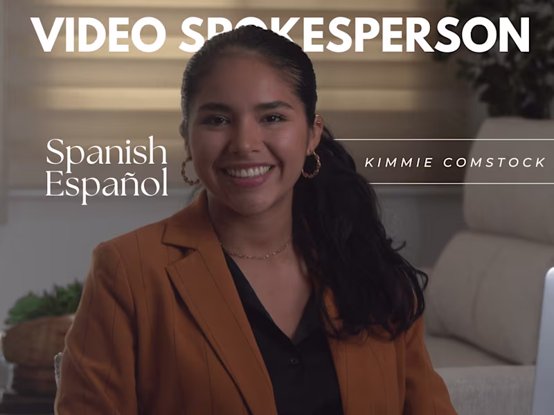 Cover image for Female Spanish UGC Video Spokesperson