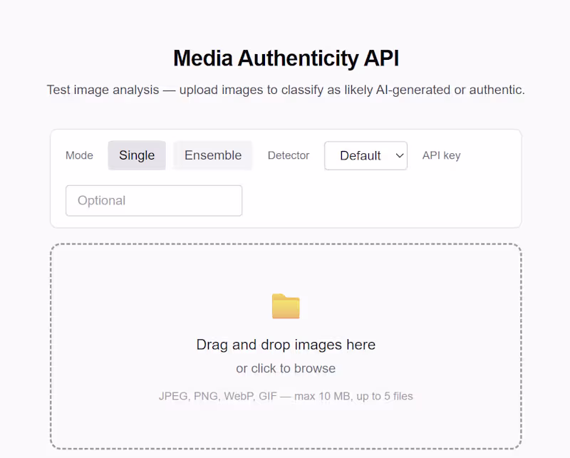 Cover image for API for analyzing uploaded images