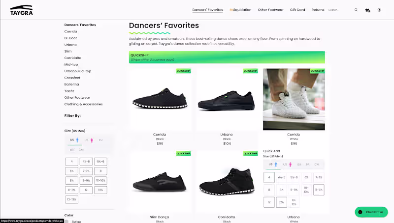 Cover image for Taygra Shoes — Custom Shopify Hydrogen Storefront