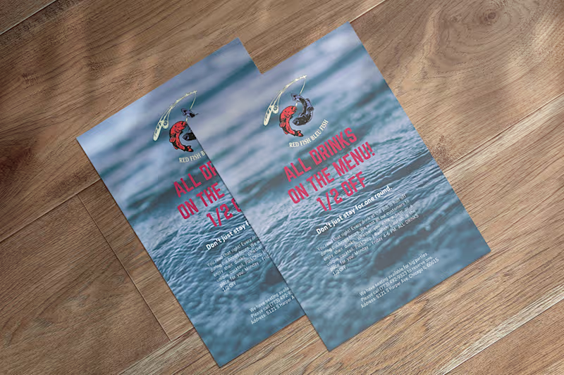 Cover image for Red Fish Bleu Fish | Flyer Promotion Design
