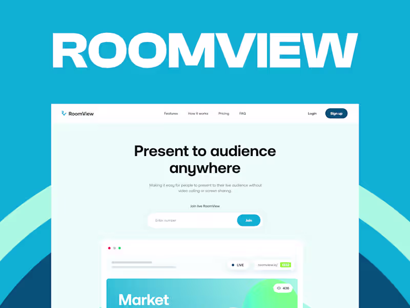 Cover image for RoomView.io — SaaS Website & Web App UI/UX Redesign