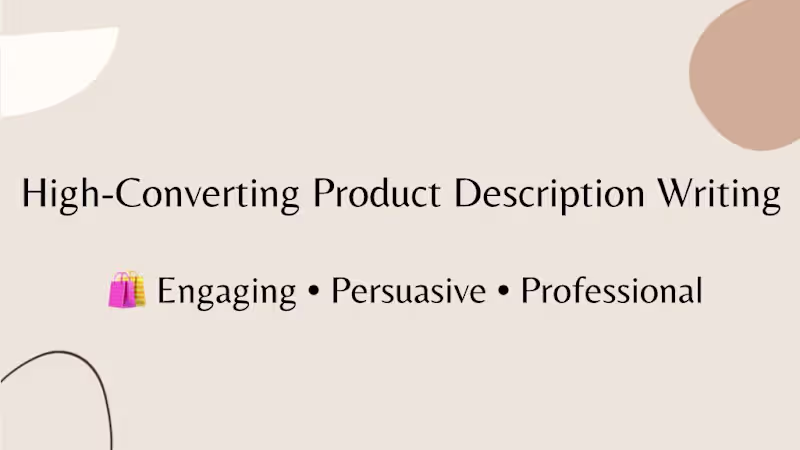 Cover image for High-converting product description writing