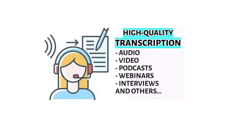 Cover image for High Quality Transcription for Audio/video