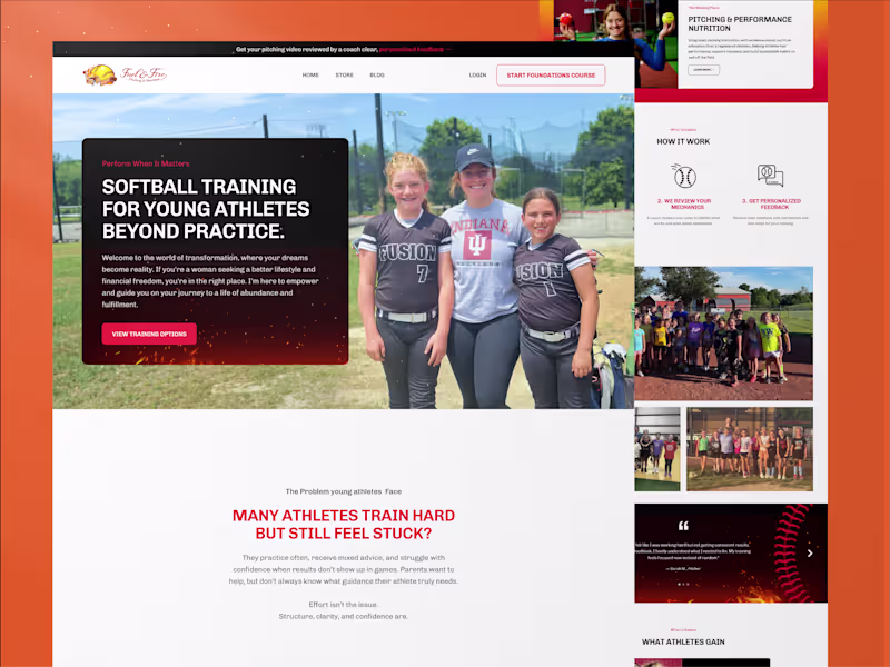 Cover image for Softball Training Program | Courses, Coaching & Nutrition