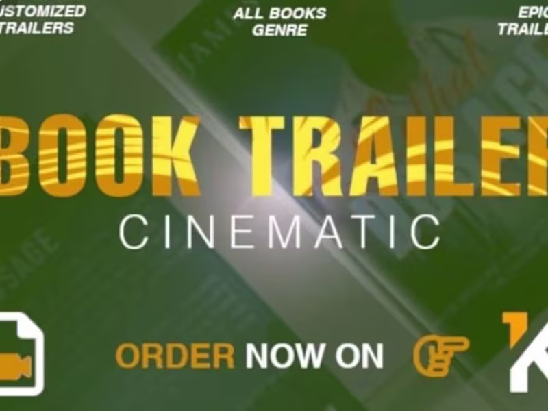 Cover image for create an amazing book video trailer for amazon