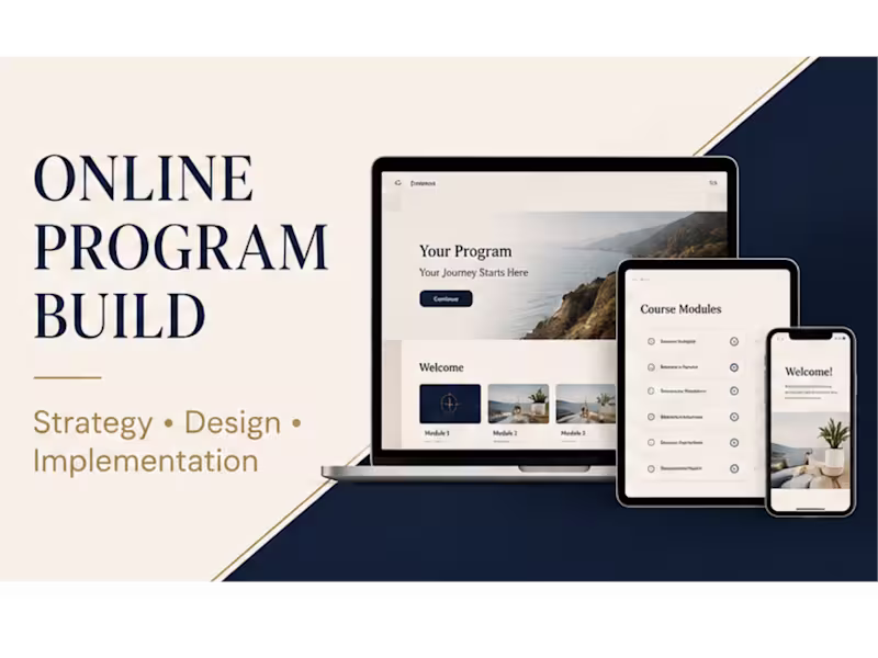 Cover image for Online Course & Program Build