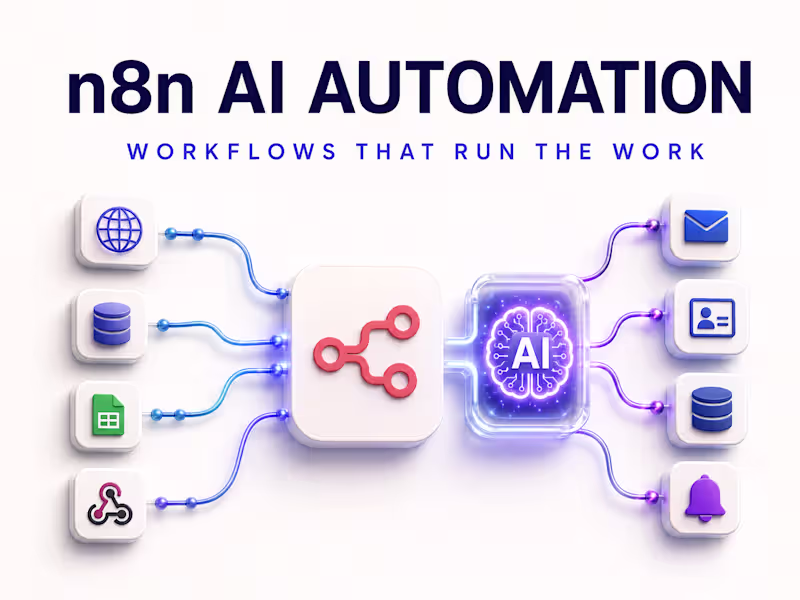 Cover image for n8n AI Automation, Agents and API Workflows
