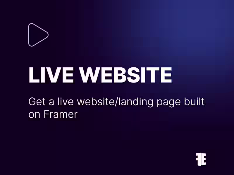 Cover image for Framer Live Website