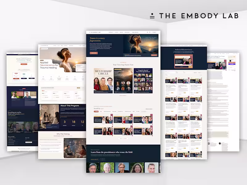 Cover image for Custom Design and Development for The Embody Lab