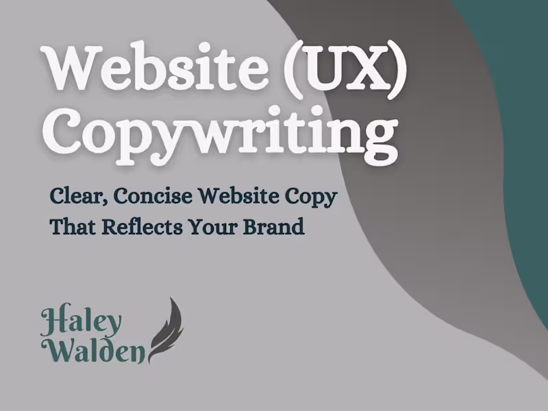 Cover image for Website (UX) Copywriting