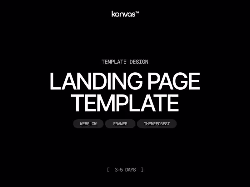 Cover image for Template Design (Landing Page)