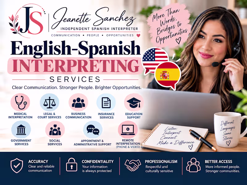 Cover image for Professional English-Spanish Interpreter Services